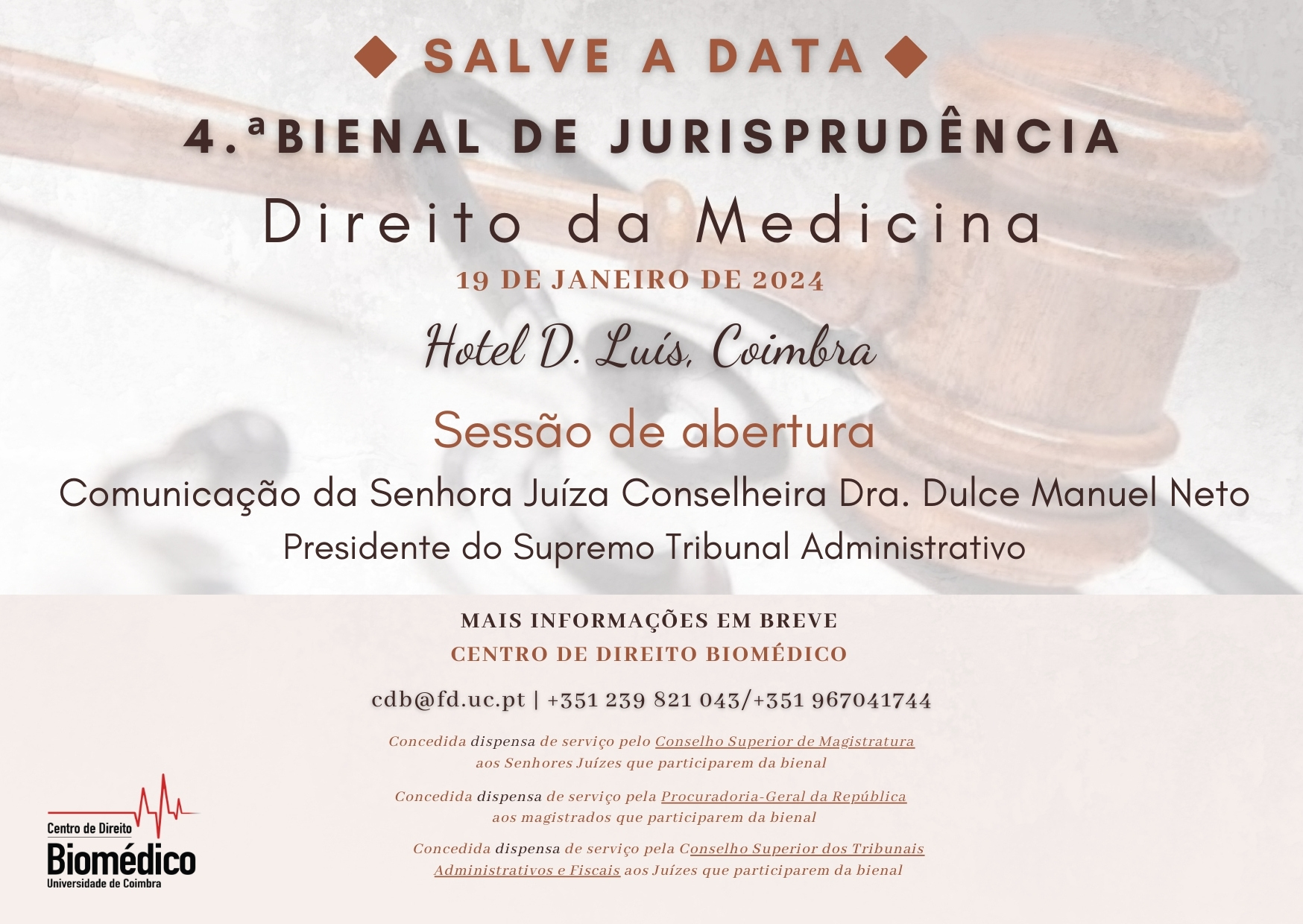 4.ª BIENAL DE JURISPRUDÊNCIA EM DIREITO DA MEDICINA