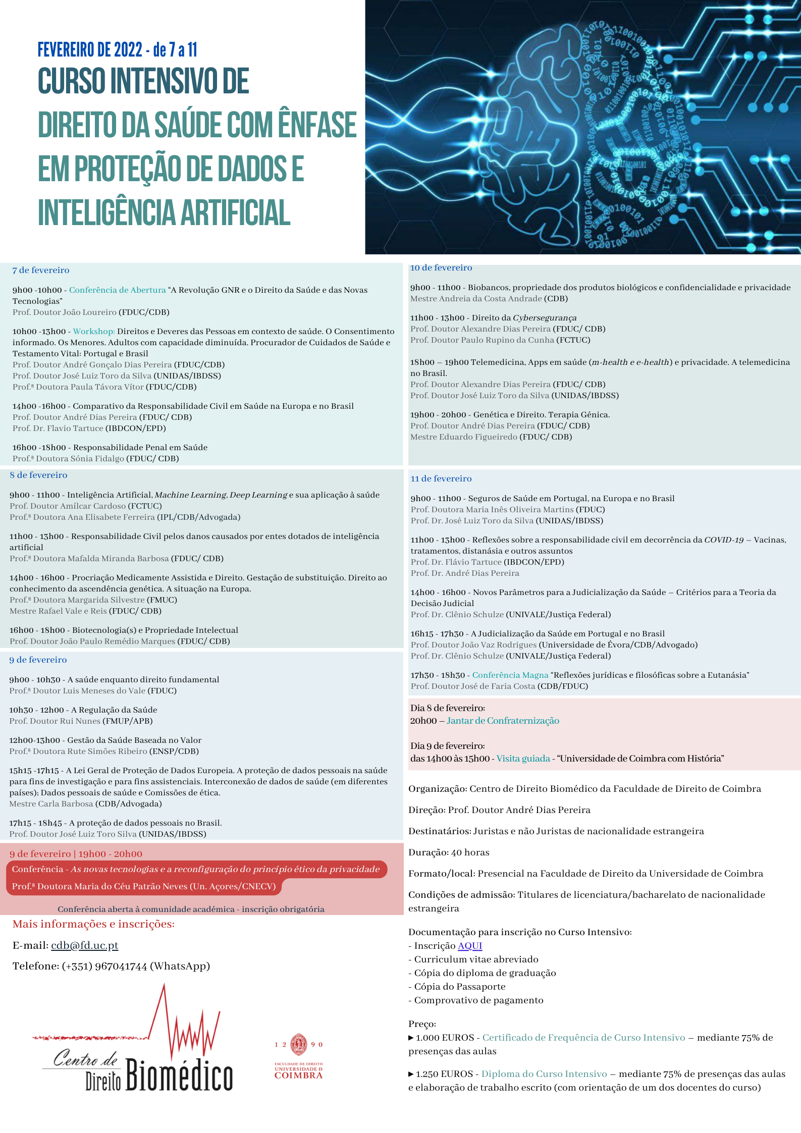 Curso Intensivo de Direito da Saúde com ênfase em Proteção de Dados e Inteligência Artificial