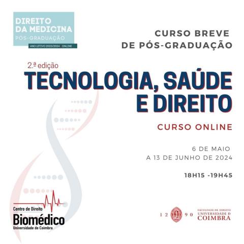 2.º CURSO BREVE SOBRE TECNOLOGIA, SAÚDE E DIREITO