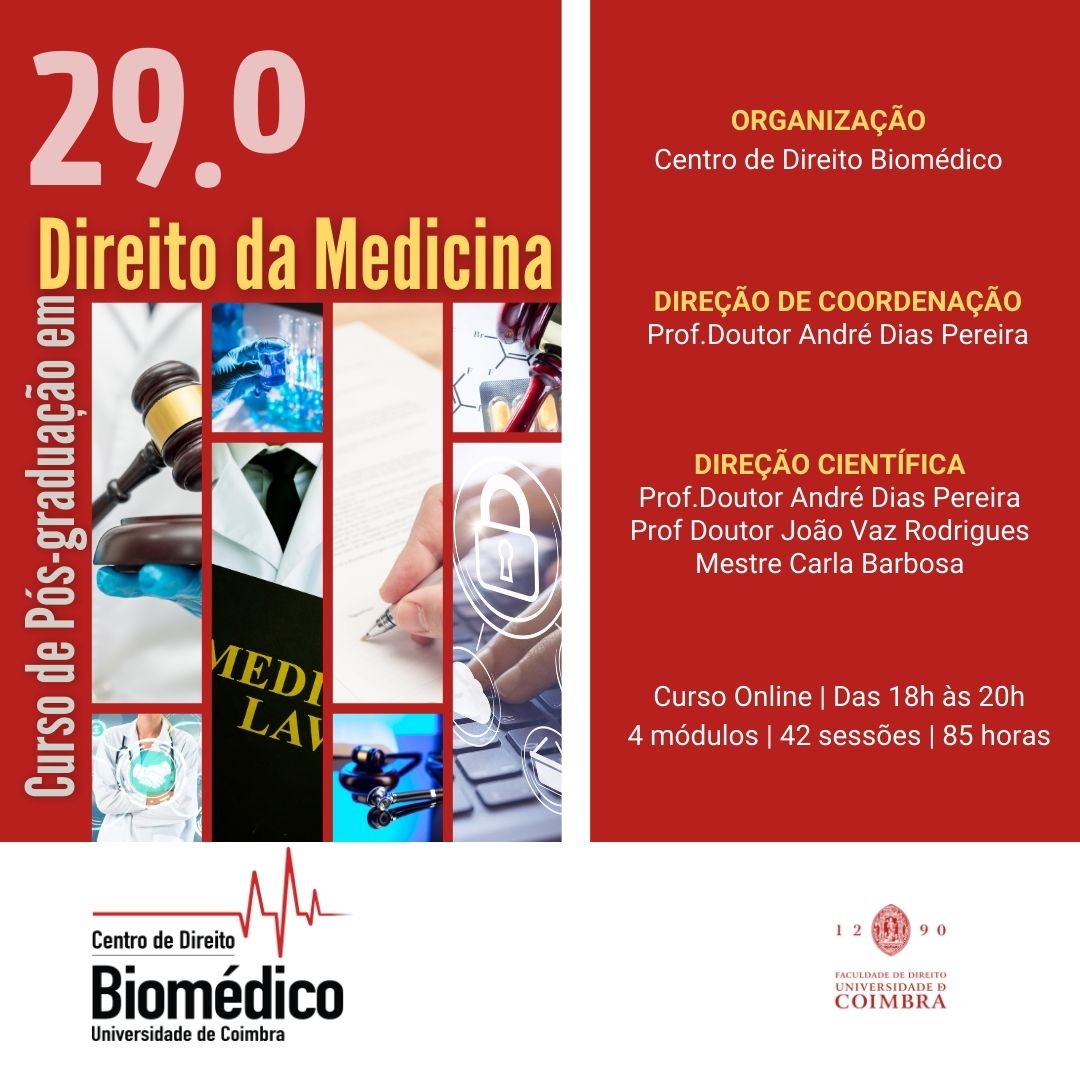 29.º Curso de Pós-Graduação em Direito da Medicina