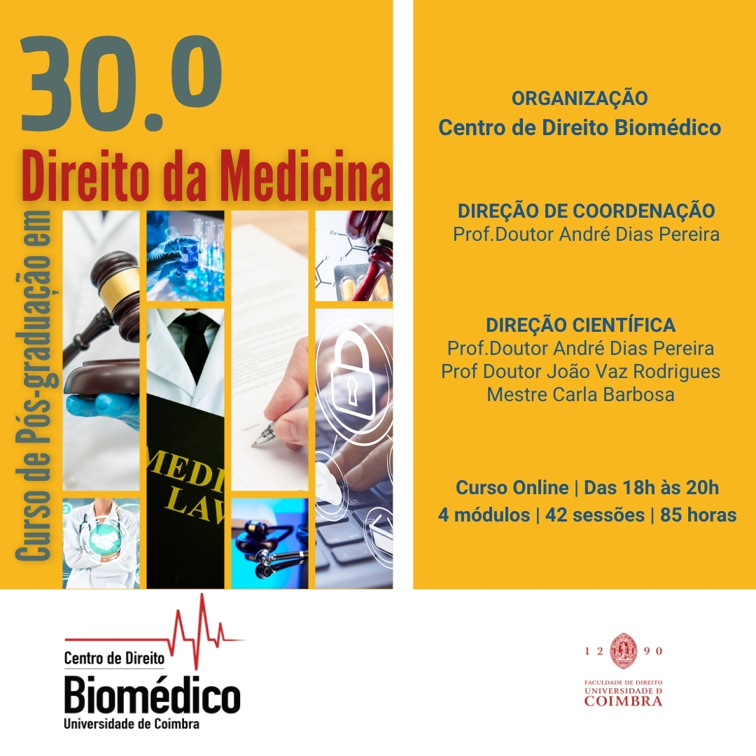 30.º Curso de Pós-Graduação em Direito da Medicina