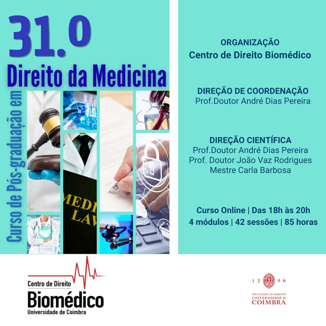 31.º Curso de Pós-Graduação em Direito da Medicina