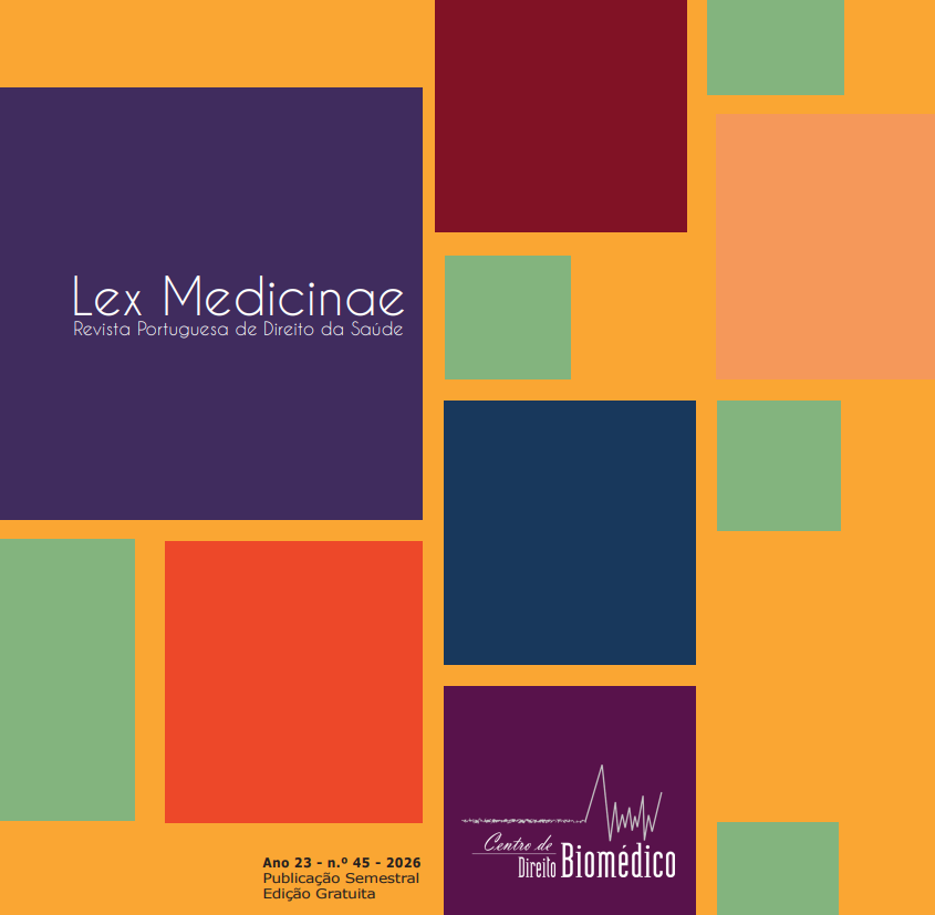 Revista Portuguesa de Direito da Saúde - Lex Medicinae - Ano 23 - n.º 45 - Janeiro/Junho 2026